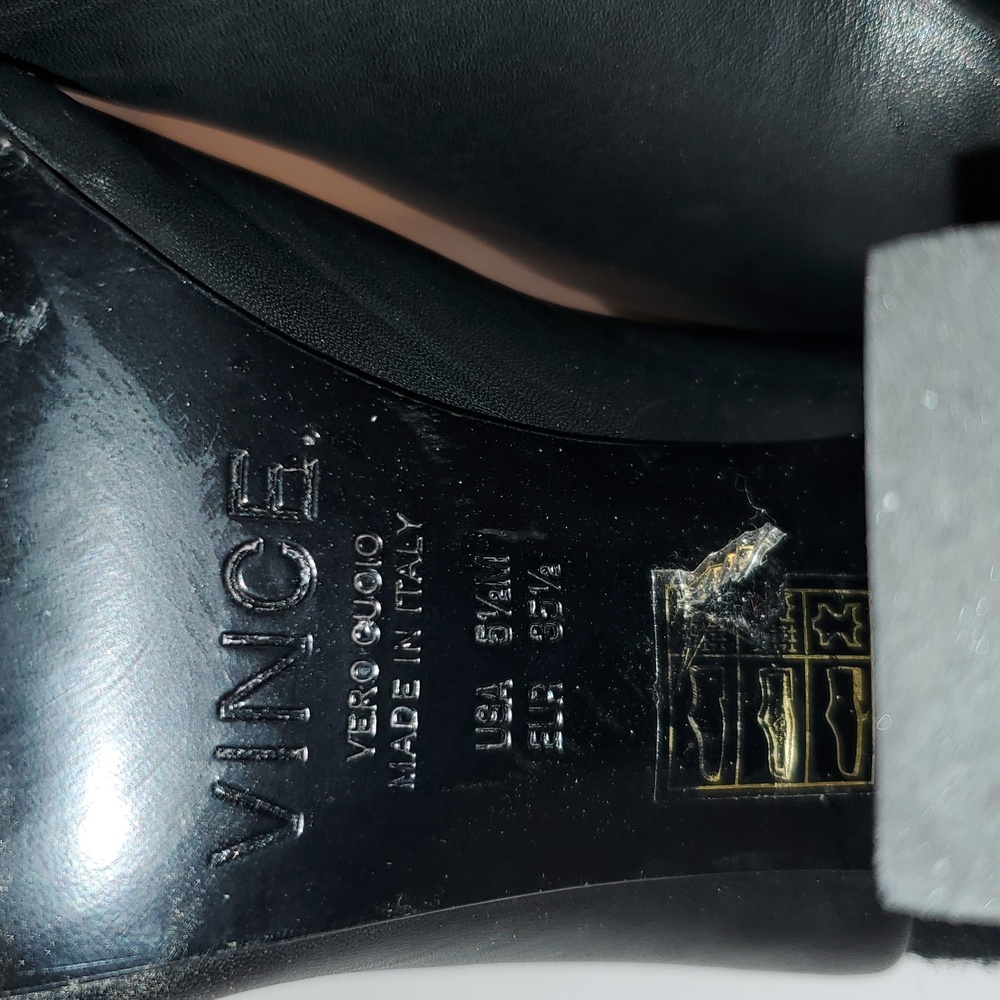 Vince Aren Open Toe Booties In Black Size 5.5M - Picture 8 of 10